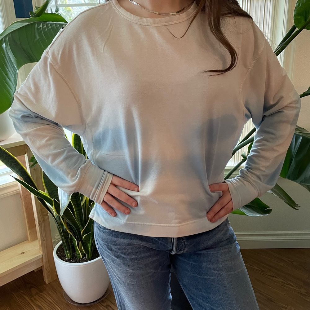 Te Verdi Sweatshirt - White & Blue, Size S